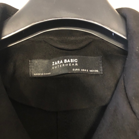 Zara Suede/faux Leather Bikers Jacket - Picture 3 of 4